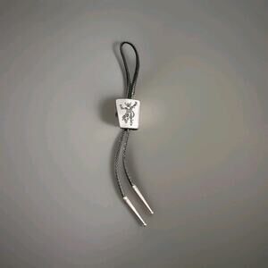 Vintage Pewter Kachina Bolo Tie Native American Style Southwestern Dancer